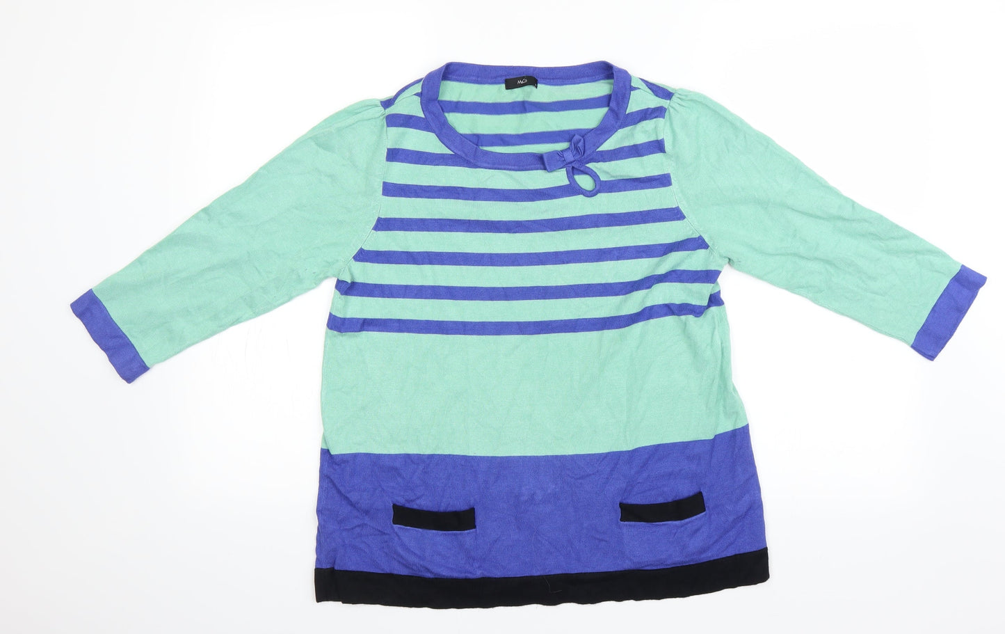 M&Co Womens Green   Pullover Jumper Size 14