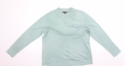 Love Knitwear Womens Green Houndstooth  Pullover Jumper Size 18