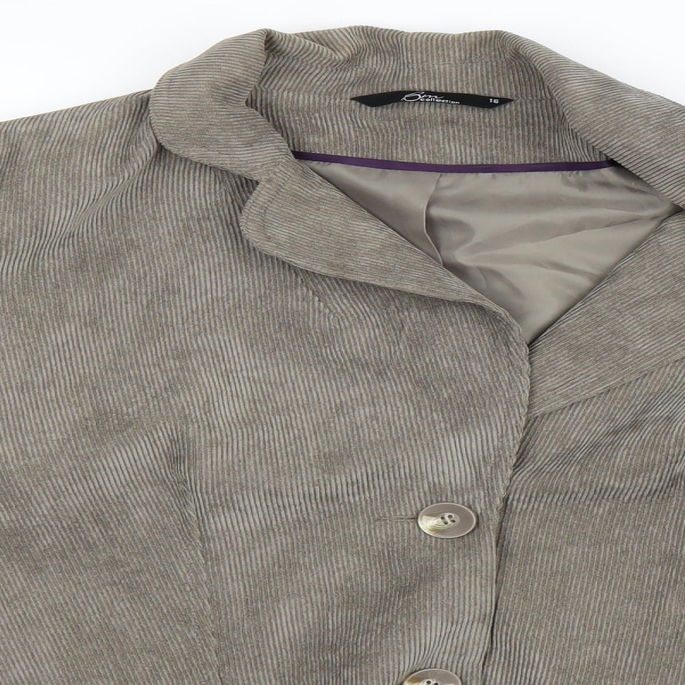 BM Womens Beige   Overcoat Coat Size 18