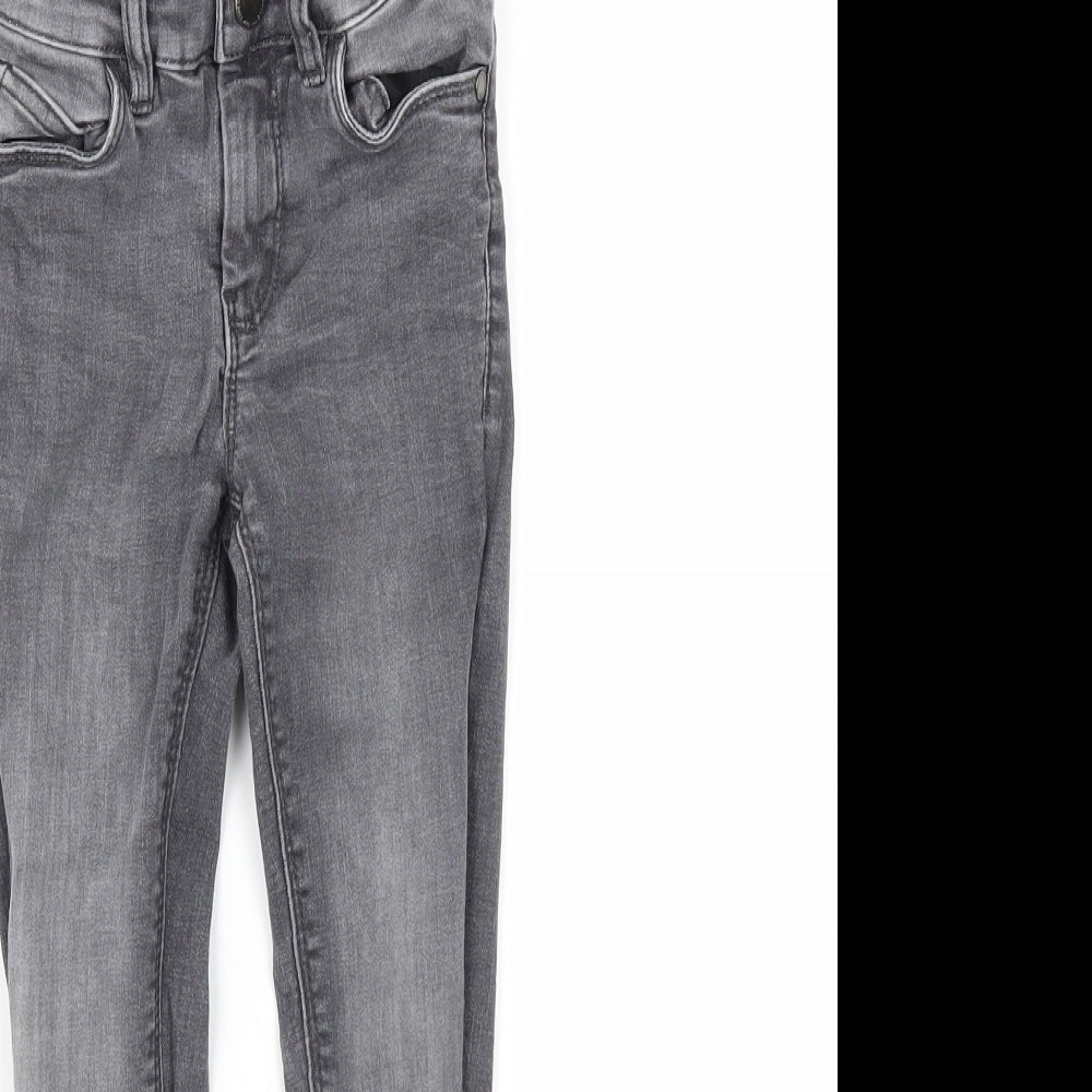 NEXT Girls Grey  Denim Skinny Jeans Size 6 Years