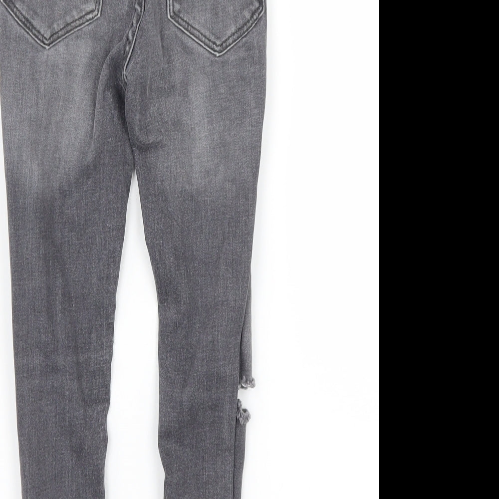 NEXT Girls Grey  Denim Skinny Jeans Size 6 Years
