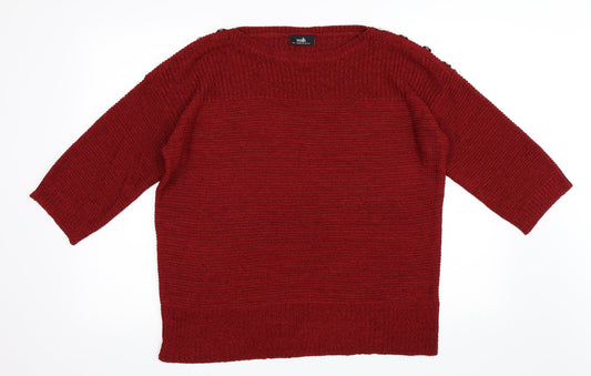 Wallis Womens Red   Pullover Jumper Size L