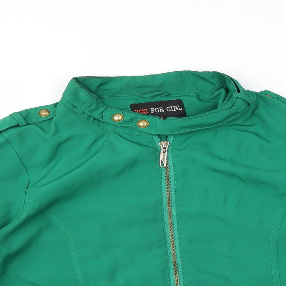 RCC Fashion Womens Green   Rain Coat Coat Size M