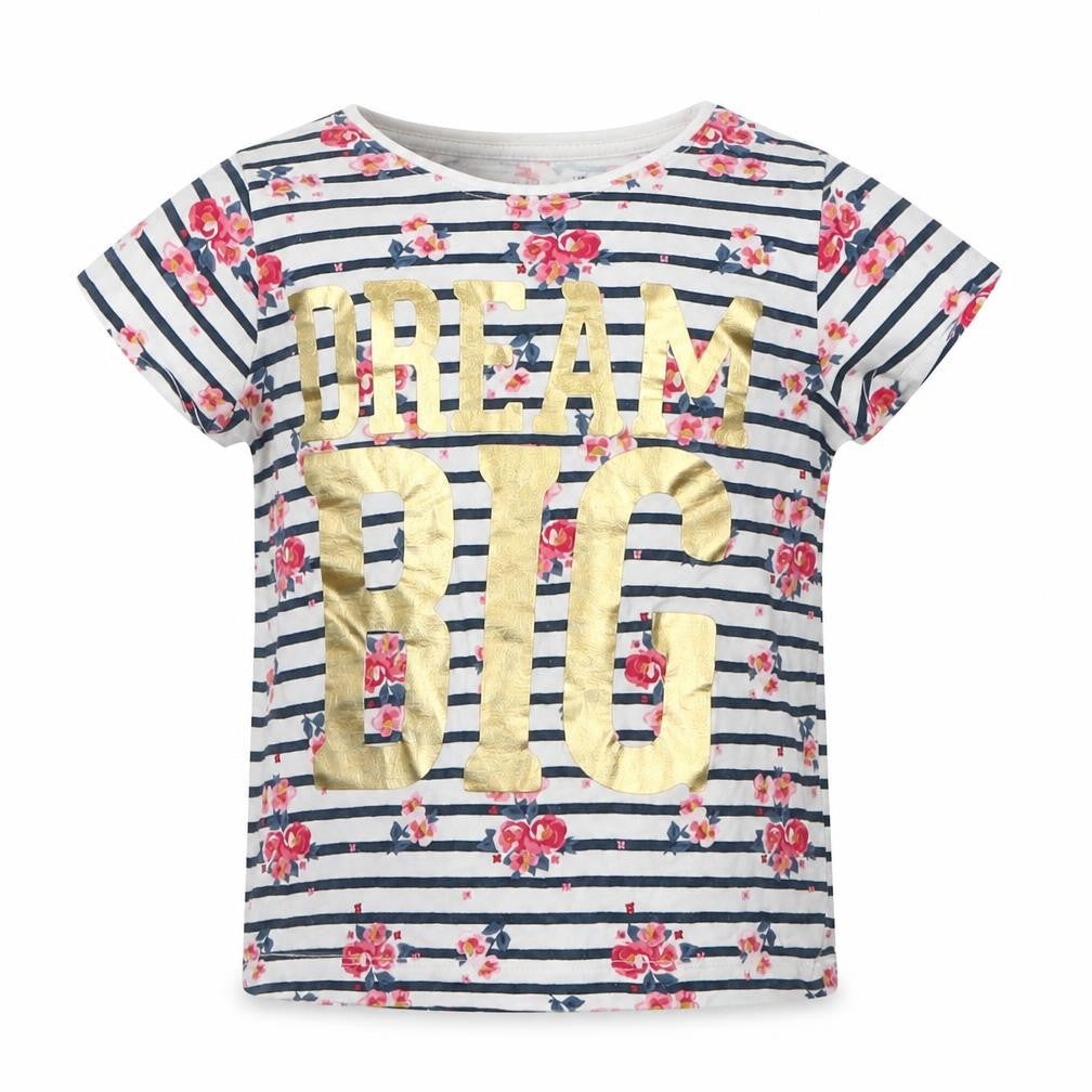 Primark  Girls Multicoloured Striped  Basic T-Shirt Size 2-3 Years