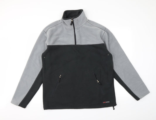 Active Sportswear Mens Grey   Henley Jumper Size M