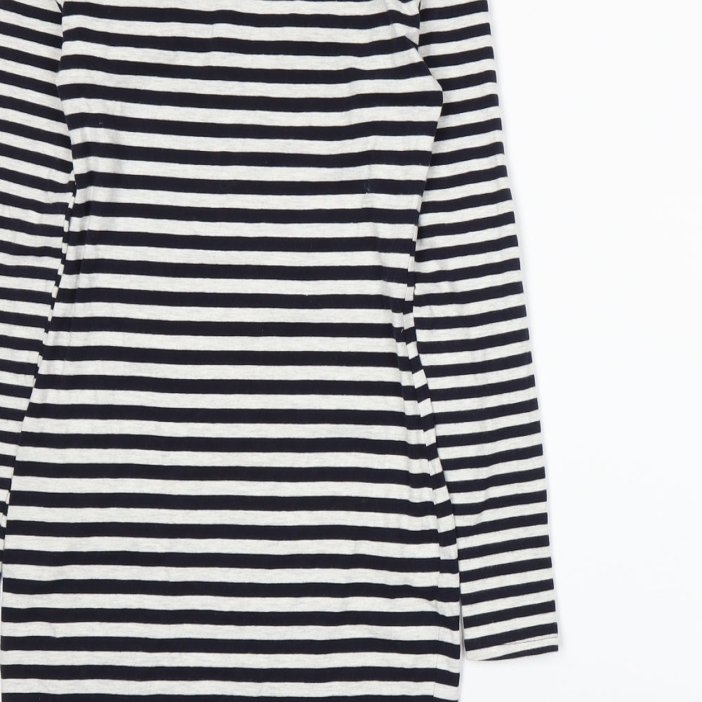 H&M Womens Blue Striped  T-Shirt Dress  Size XS
