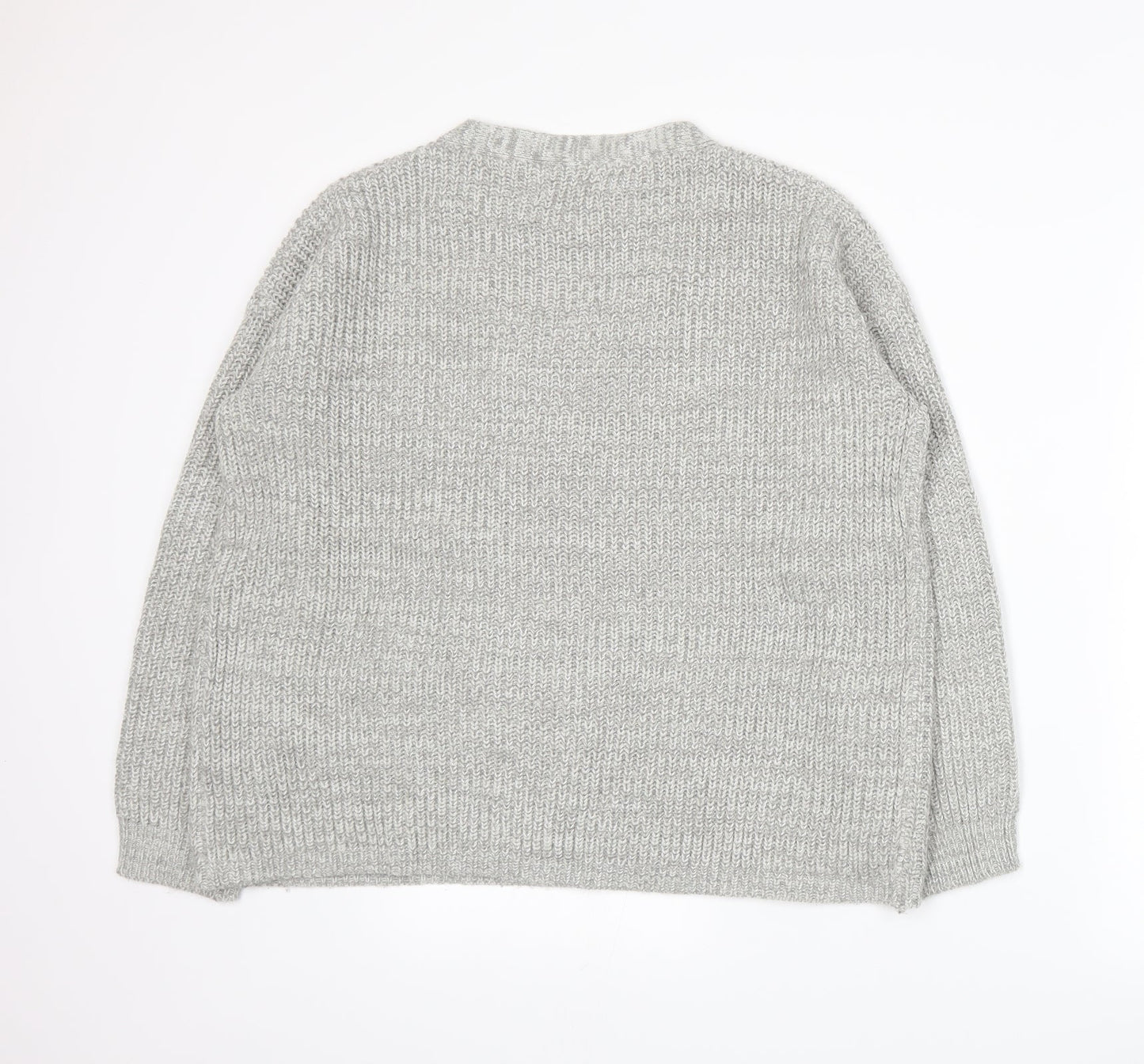 Papaya Womens Grey  Knit Pullover Jumper Size M