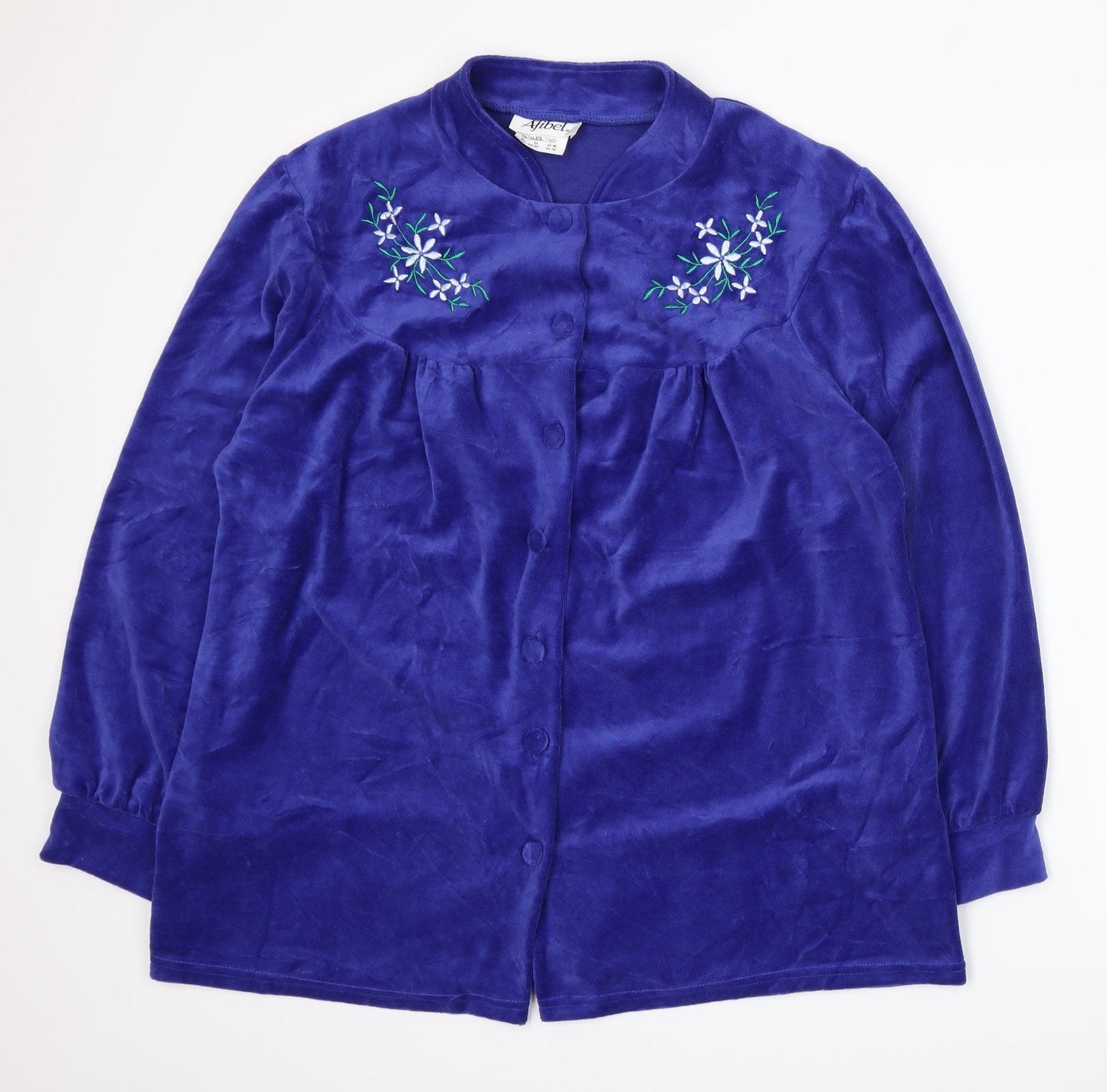 Afibel Womens Blue Floral  Jacket  Size XL