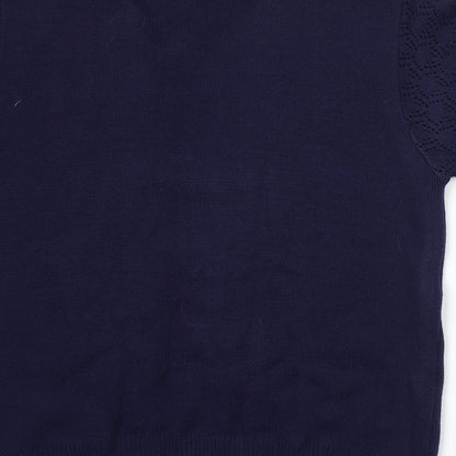 Florida Womens Blue Striped  Pullover Jumper Size S