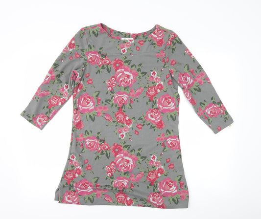 D&Co. Womens Grey Floral  Jumper Dress  Size XS