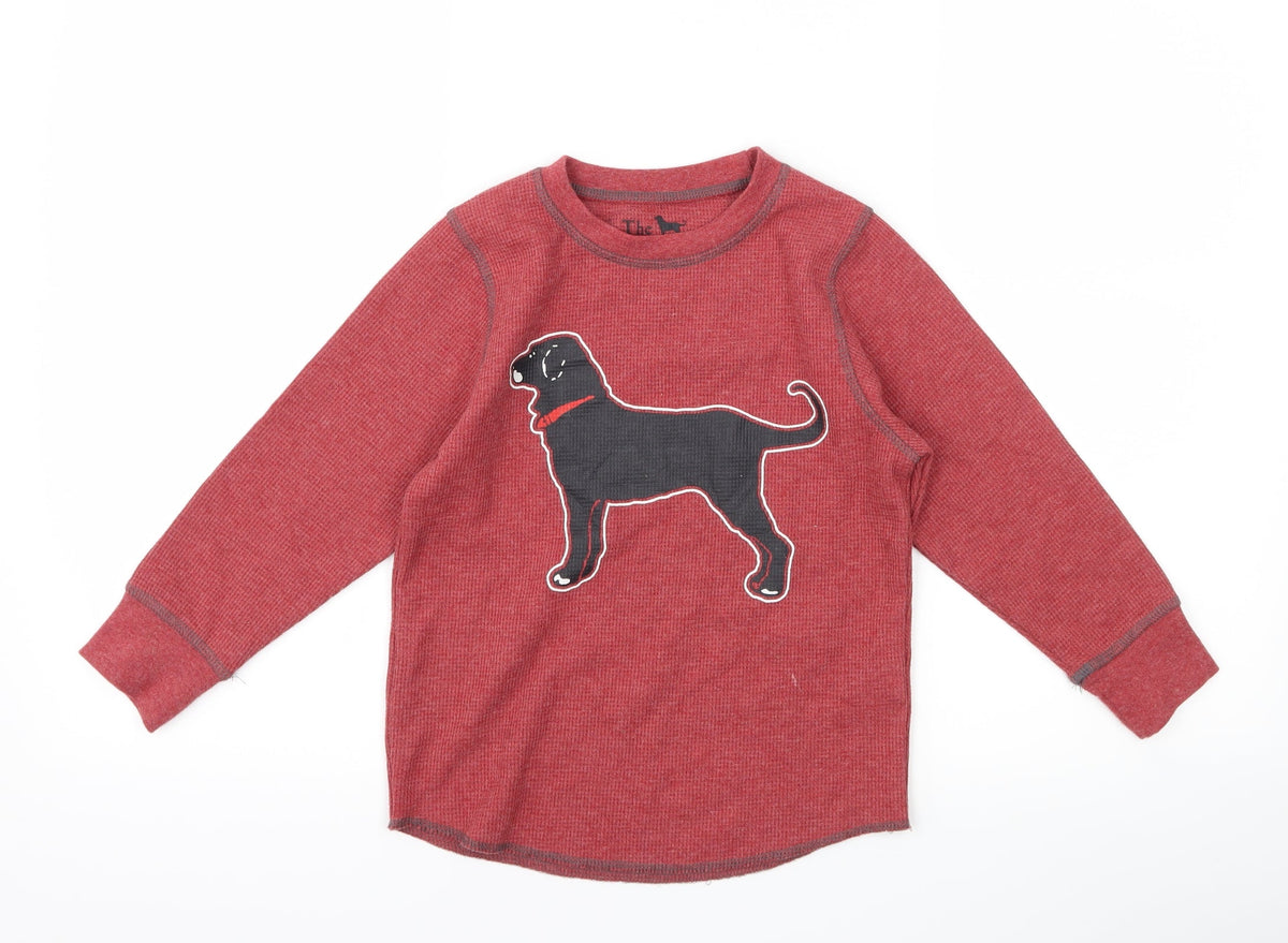The Black Dog Boys Red   Pullover Sweatshirt Size XS  - dog