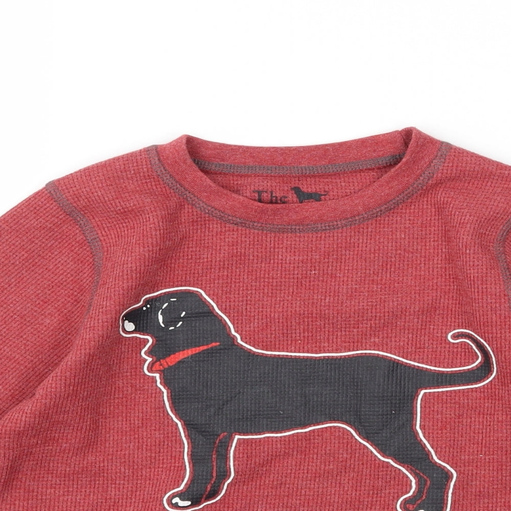 The Black Dog Boys Red   Pullover Sweatshirt Size XS  - dog