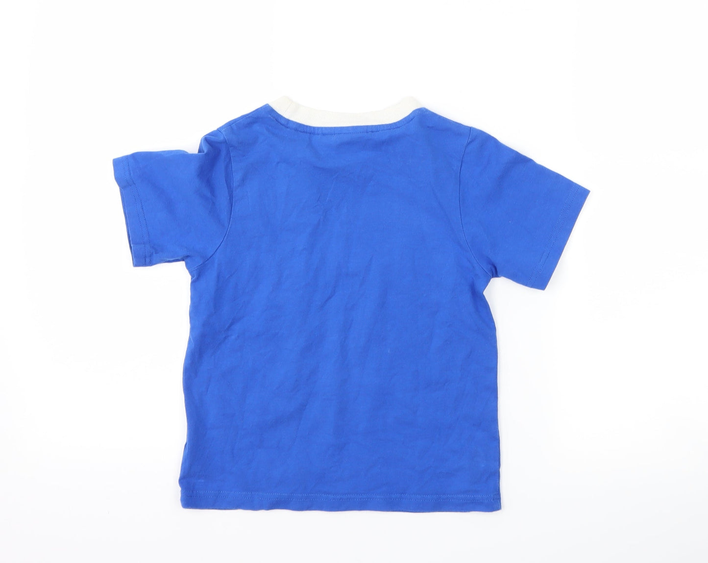 BHAFC Boys Blue Striped  Basic T-Shirt Size 3-4 Years