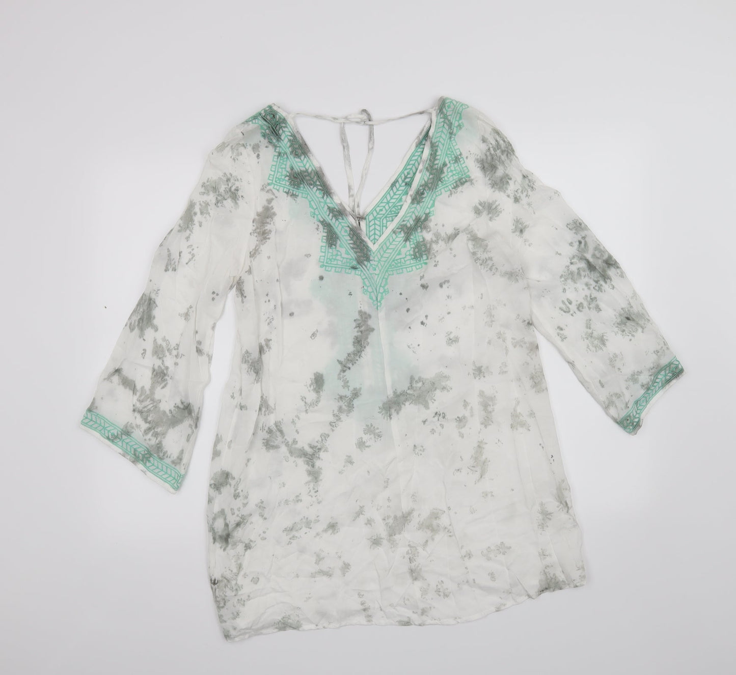 andree blue Womens White   Basic Blouse Size S