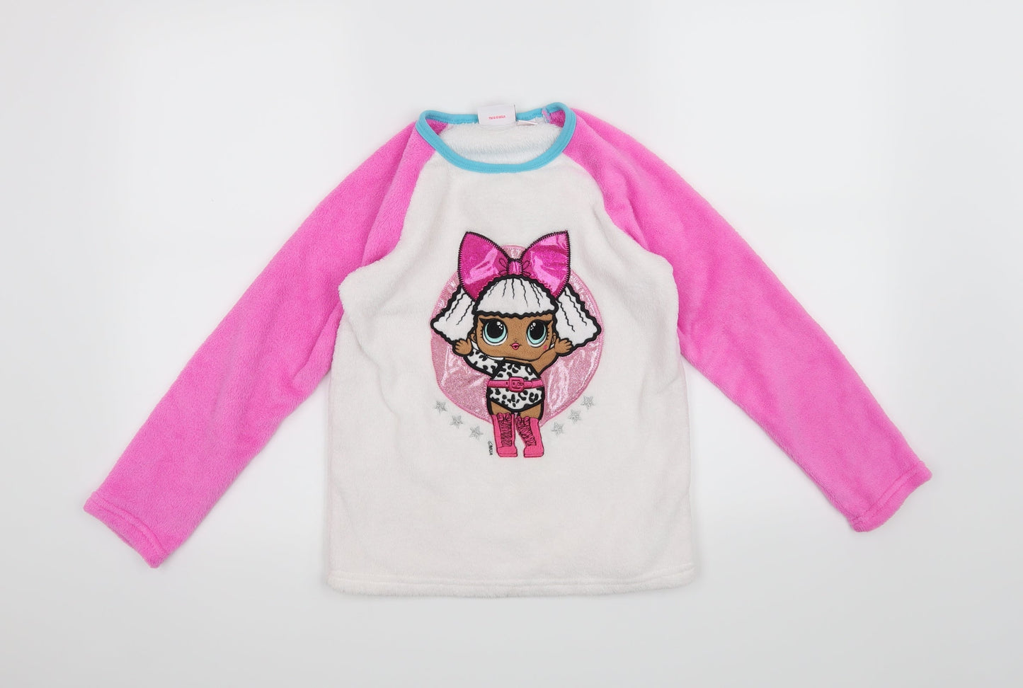 Primark Girls White Solid  Top Pyjama Top Size 9-10 Years