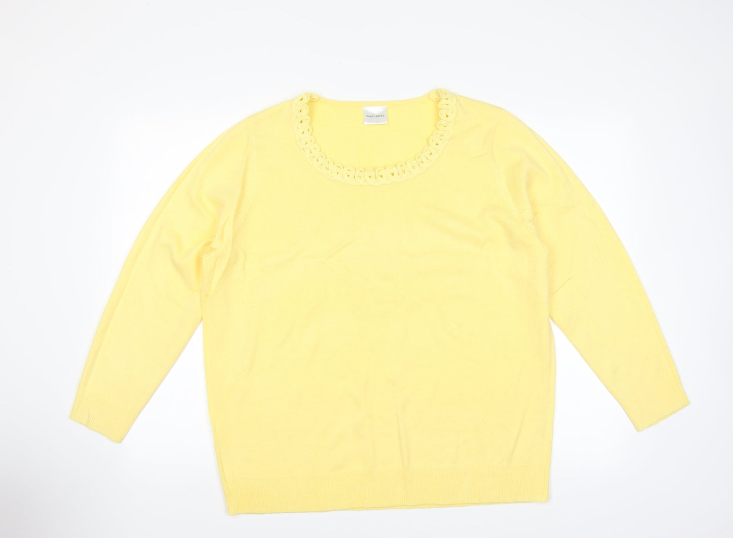 Wardrobe Womens Yellow   Pullover Jumper Size 16