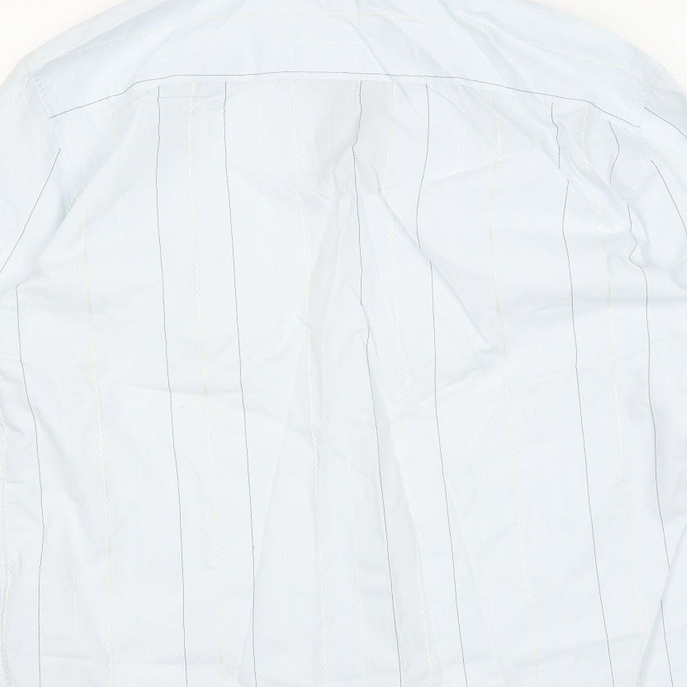 Sainsburys Mens Blue Striped   Dress Shirt Size M
