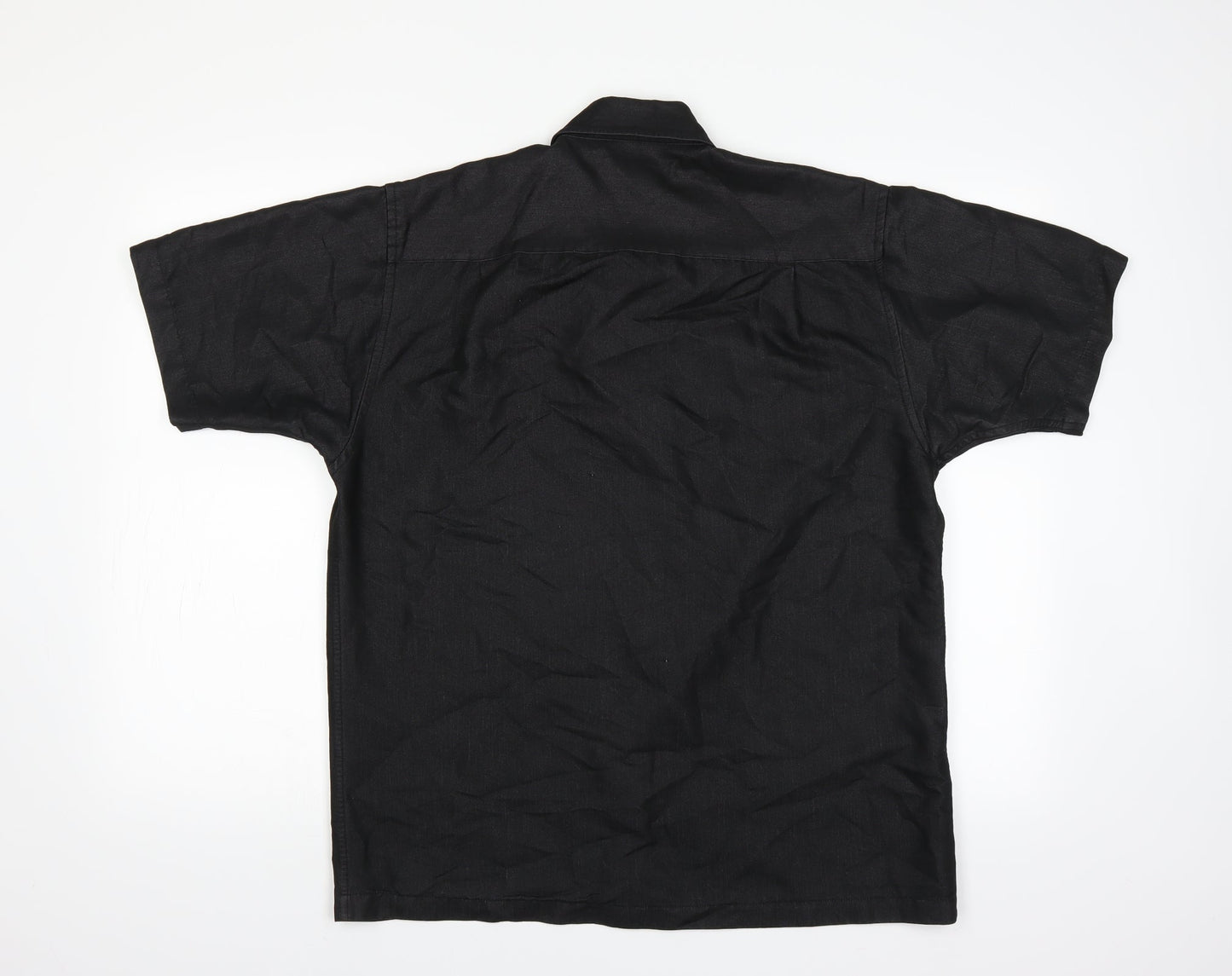Black Blue Mens Black    Button-Up Size M