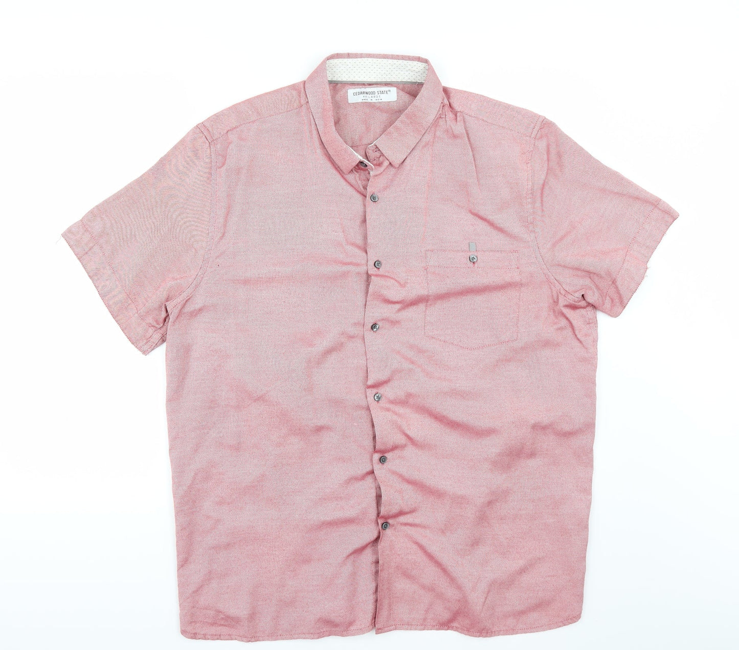 Cedar Wood State Mens Red    Button-Up Size 2XL