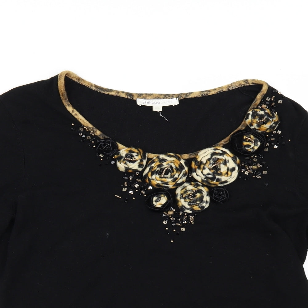 PHILIPPE CARAT Womens Black   Pullover Jumper Size 2XL