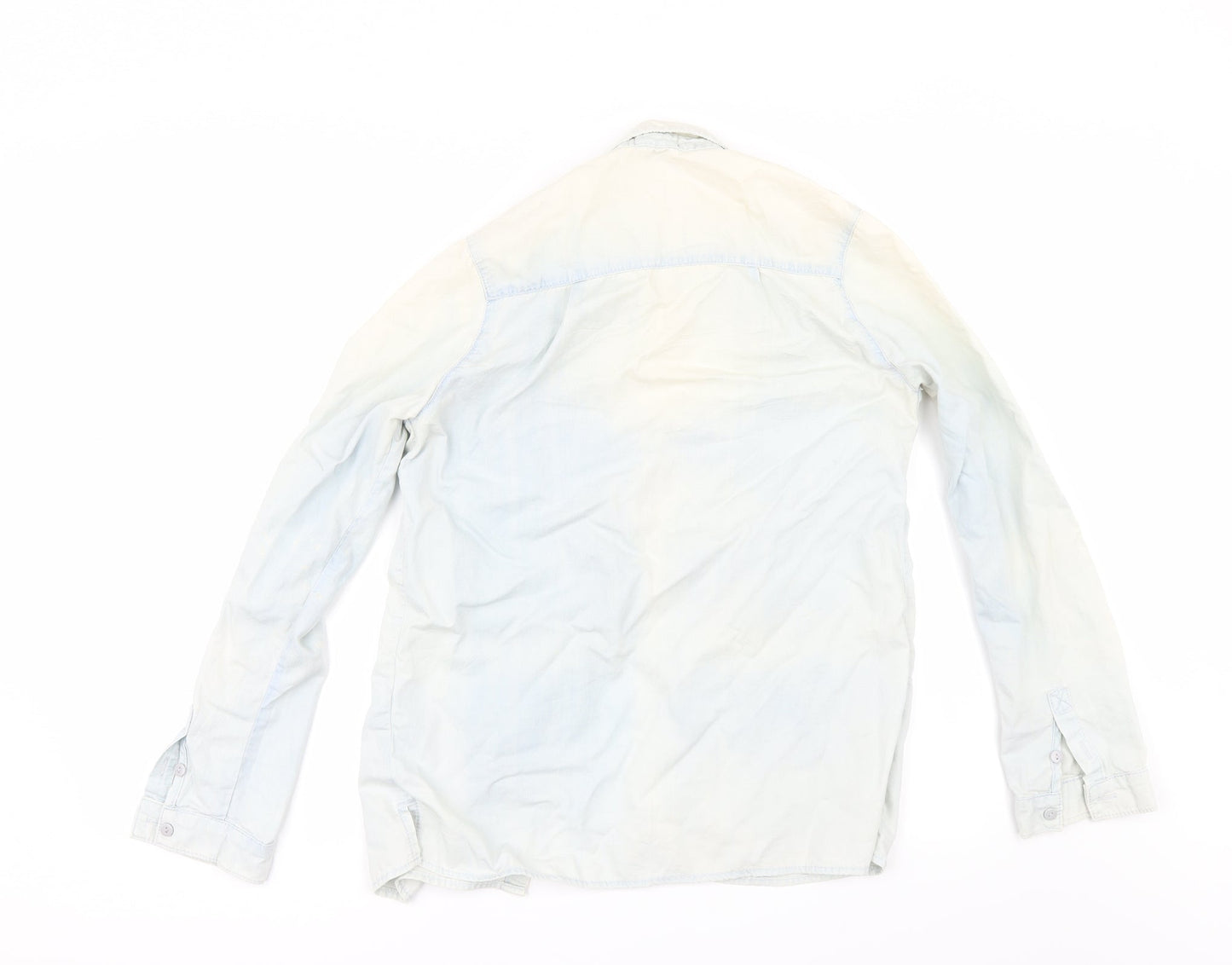 Topshop Womens Blue  Denim Tunic Button-Up Size 8