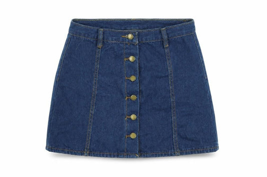 Preworn Womens Blue  Denim Mini Skirt One Size