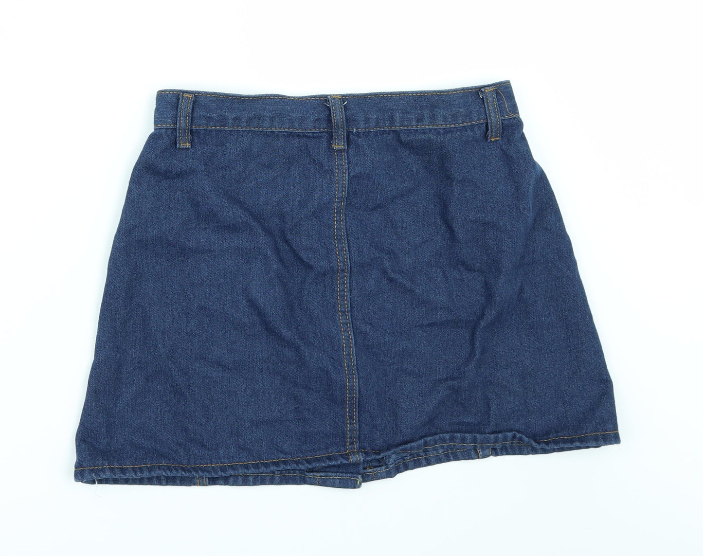 Preworn Womens Blue  Denim Mini Skirt One Size