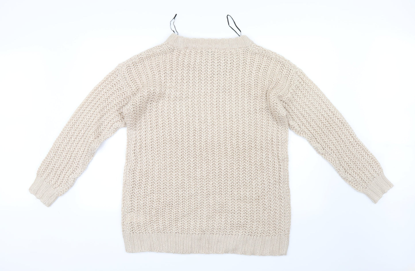 H&M Womens Ivory  Knit Pullover Jumper Size 6