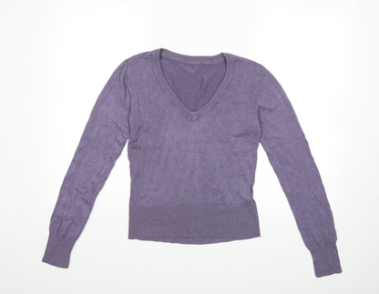 Preloved B YOUNG Womens Purple  Knit Pullover Jumper Size S - Front