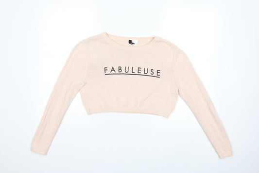 H&M Womens Pink  Knit Pullover Jumper Size XS