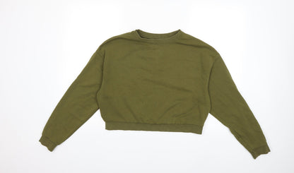 H&M Womens Green   Pullover Sweatshirt Size S