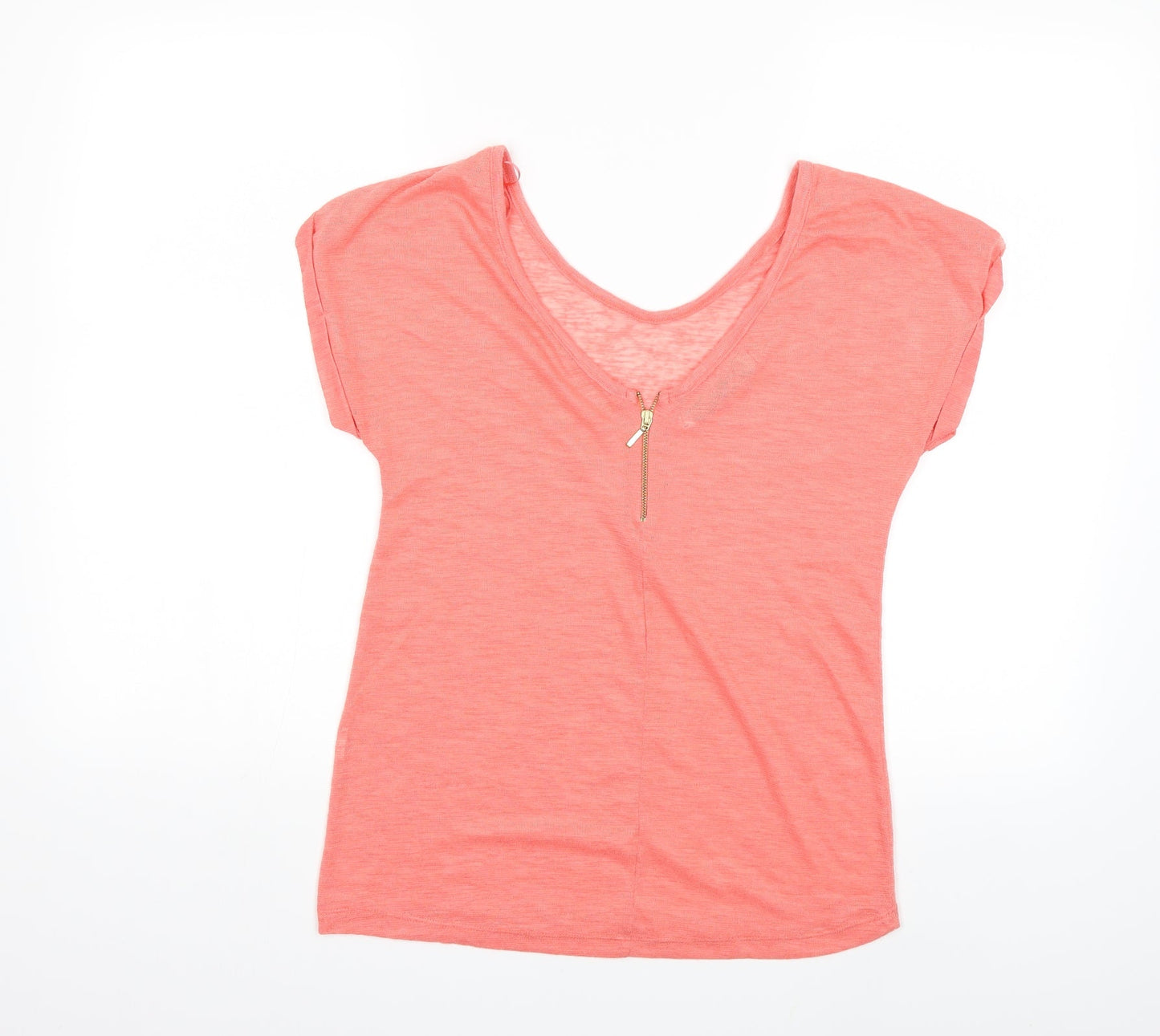 Stradivarius Womens Pink  Knit Basic T-Shirt Size M