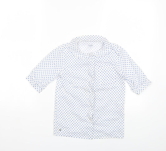 Over kids Girls White Polka Dot  Basic Blouse Size 6 Years