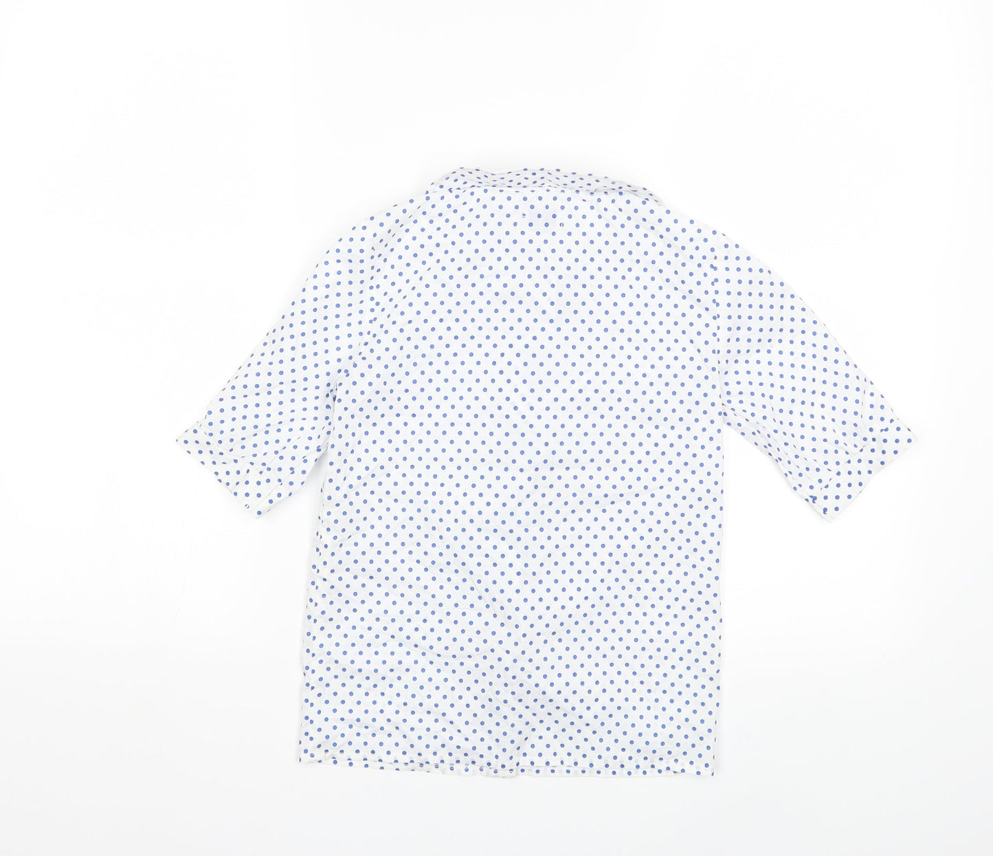 Over kids Girls White Polka Dot  Basic Blouse Size 6 Years