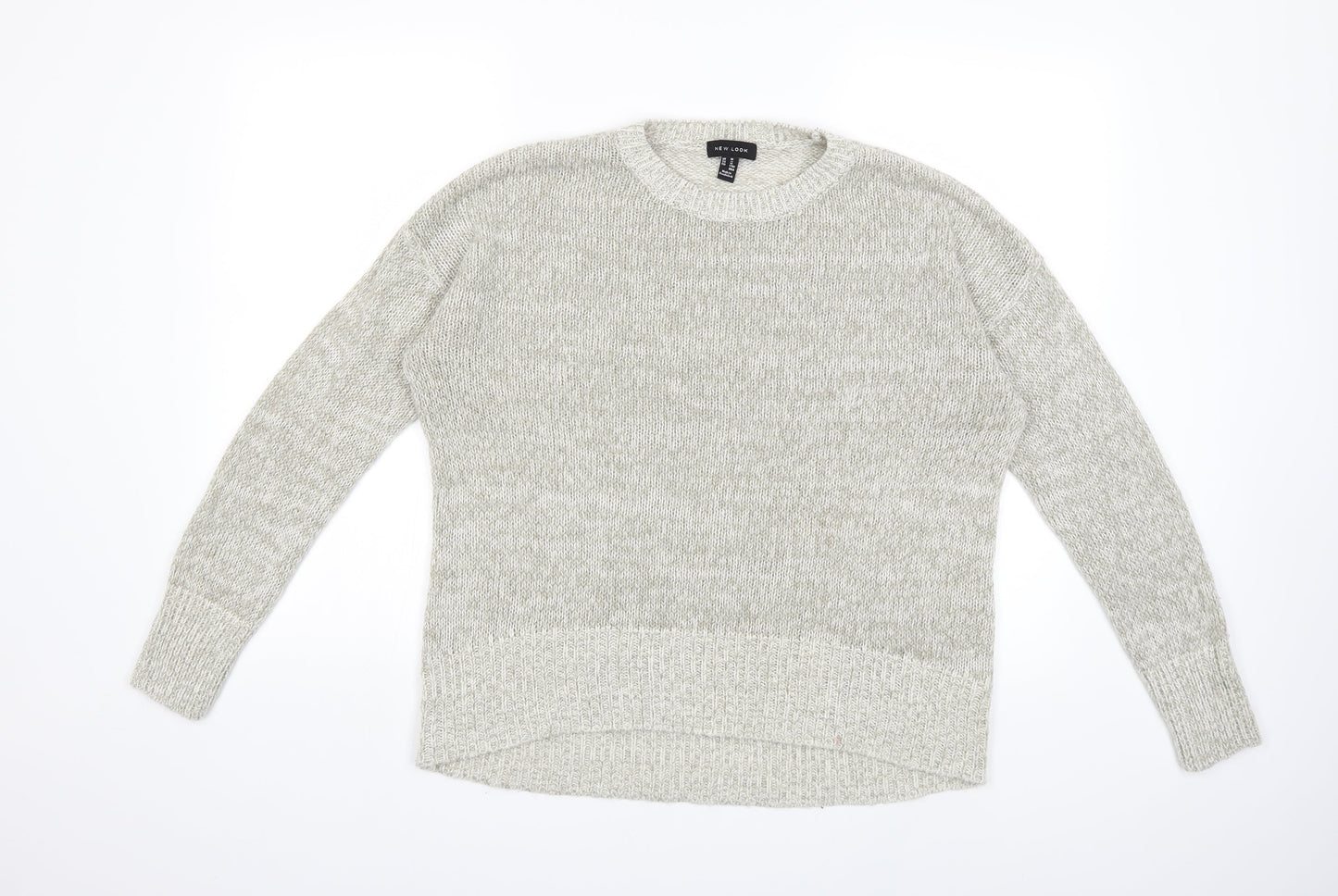 New Look Womens Grey  Knit Pullover Jumper Size M