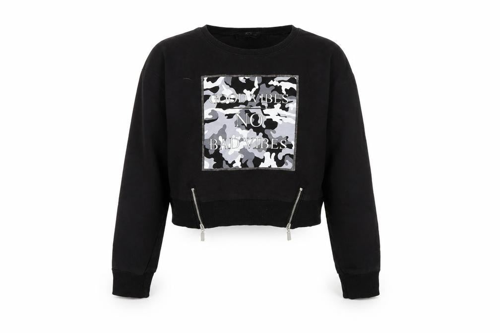 Select Girls Black   Pullover Sweatshirt Size 12 Years