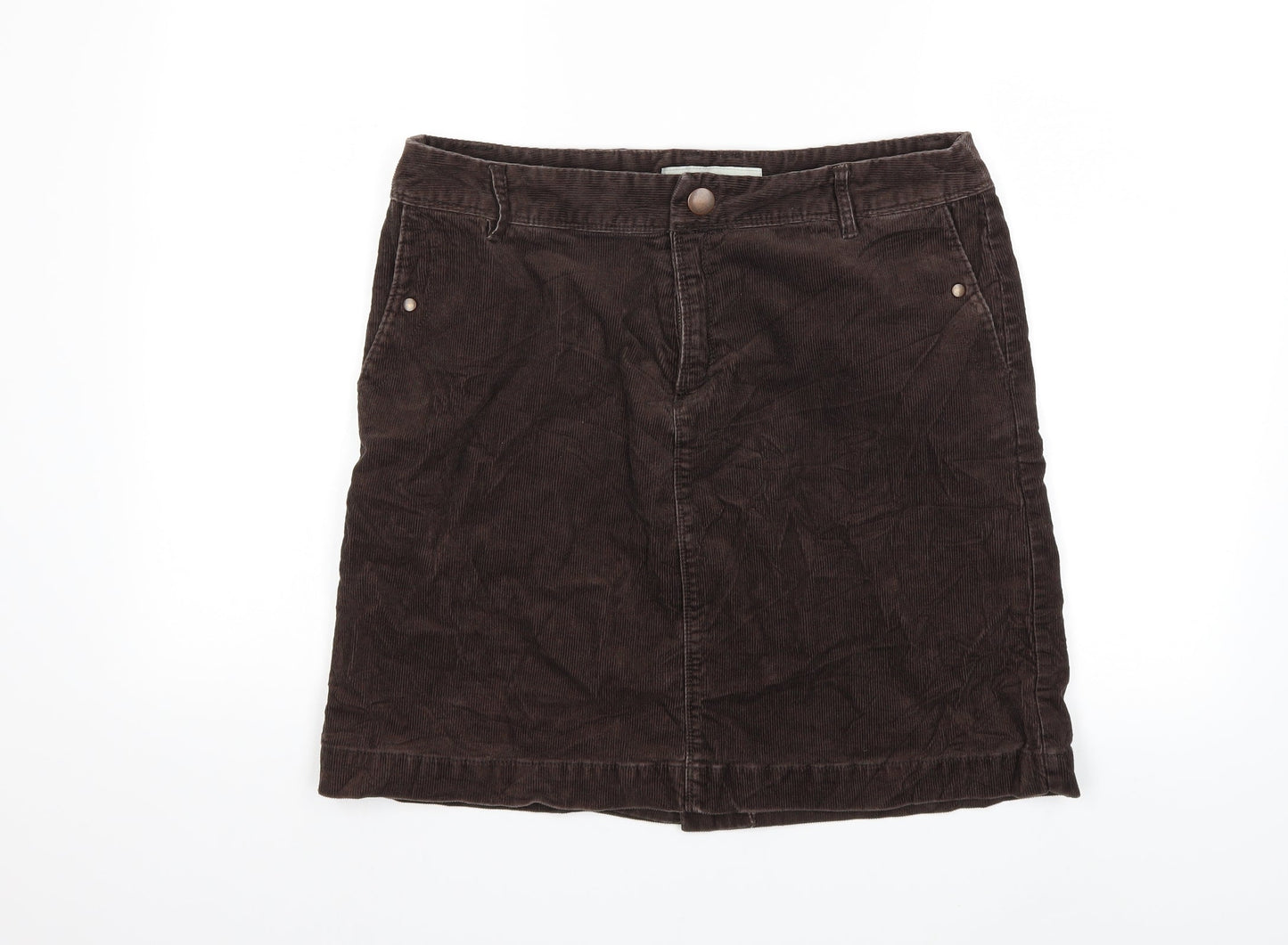 Merona Womens Brown  Corduroy A-Line Skirt Size 34 in