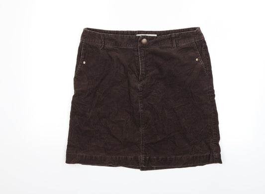 Merona Womens Brown  Corduroy A-Line Skirt Size 34 in