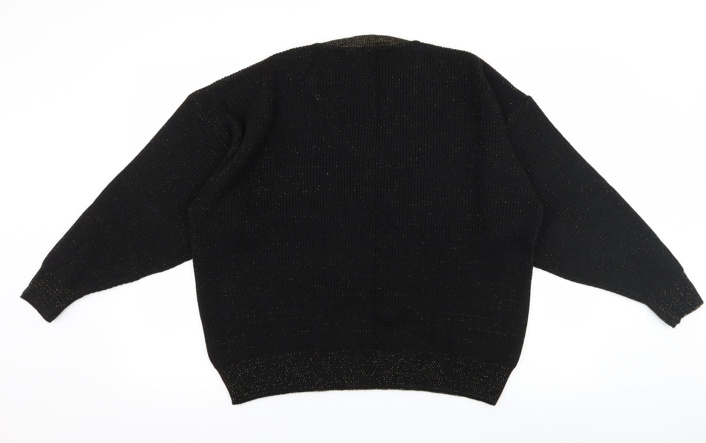 Preworn Womens Black  Knit Pullover Jumper Size 20