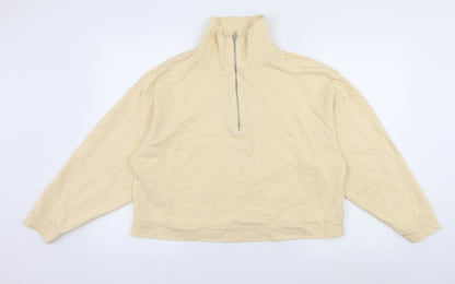 Preloved ASOS Womens Yellow  Jersey Pullover Sweatshirt Size 8 - Front
