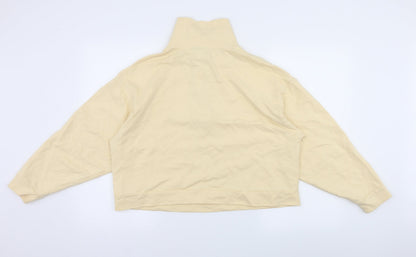 Preloved ASOS Womens Yellow  Jersey Pullover Sweatshirt Size 8 - Back