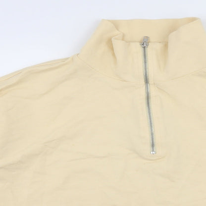 Preloved ASOS Womens Yellow  Jersey Pullover Sweatshirt Size 8 - Detail