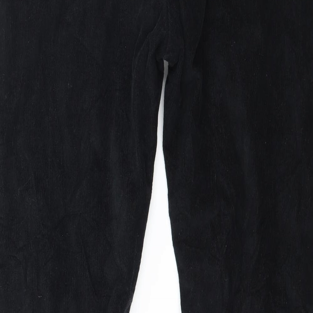 Preworn Womens Black  Corduroy Trousers  Size 34 in L28 in