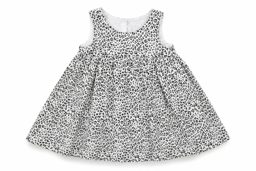 Gap Girls Beige Animal Print  Skater Dress  Size 3-6 Months  - Leopard print