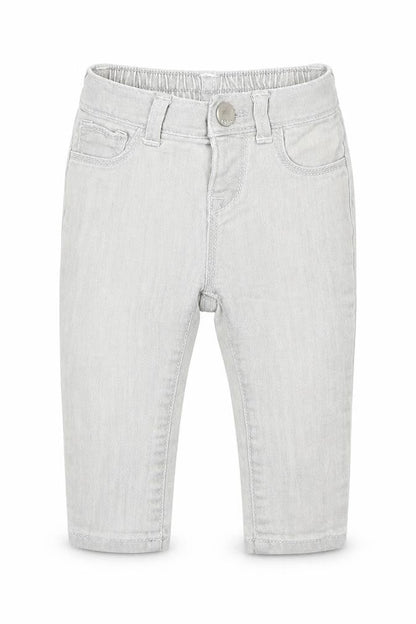 Front view of Gap girls’ grey capri jeans, size 6-9, months