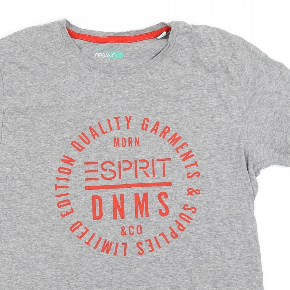 Esprit Mens Grey    T-Shirt Size M