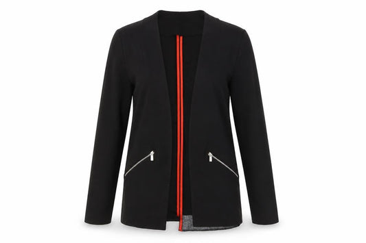 Select Womens Black  Jersey Jacket  Size 6
