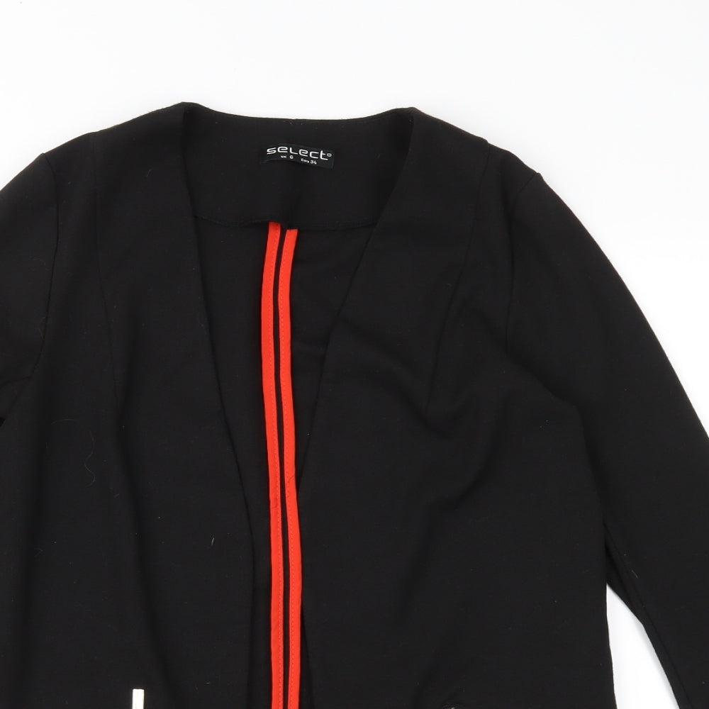 Select Womens Black  Jersey Jacket  Size 6