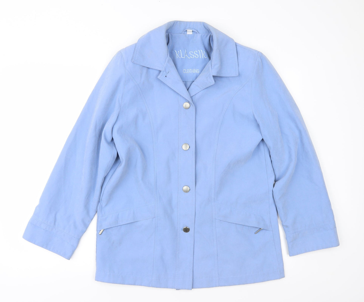 Klassik Womens Blue   Overcoat Coat Size 10