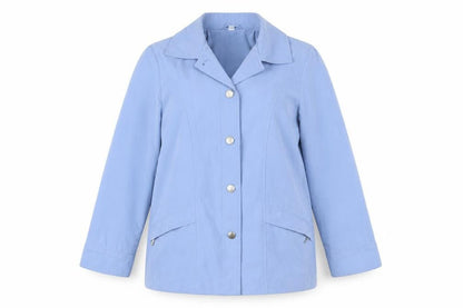 Klassik Womens Blue   Overcoat Coat Size 10